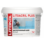 LITOKOL LITOACRIL PLUS Литокол Литоакрил Плюс Клей дисперсионный белый для керамической плитки и мозаики (класс D2TE)