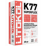 LITOKOL SUPERFLEX K77 Литокол Суперфлекс К77 Клей эластичный для плитки, керамогранита и камня (класс С2 TE S1)